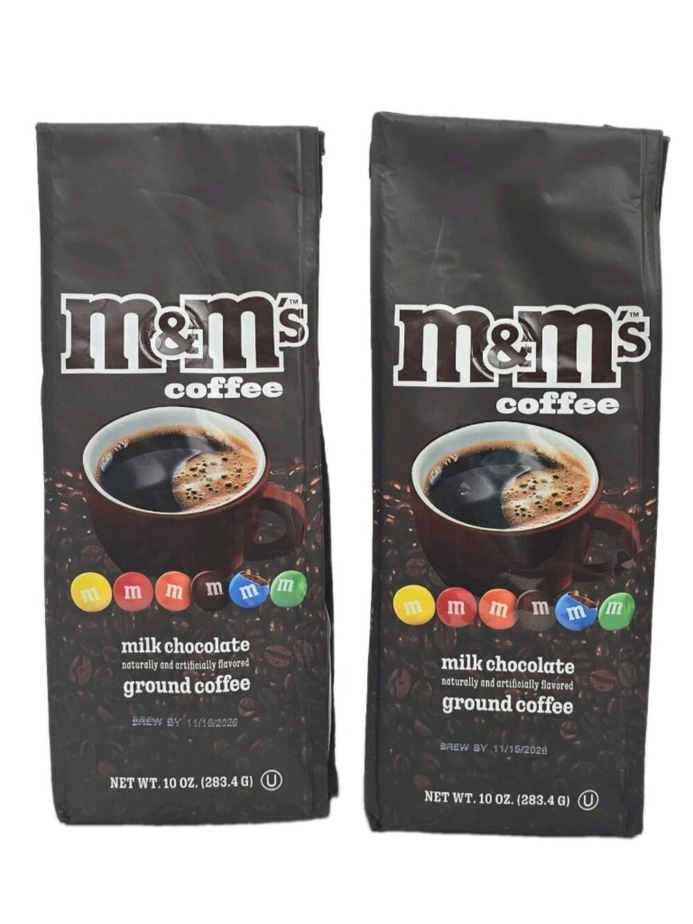 M&M's Milk Chocolate Flavored Ground Coffee 10 oz Each Bag 2-PACK